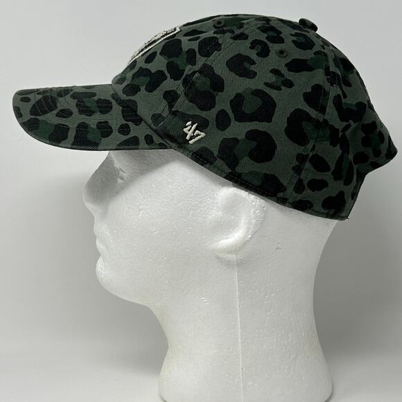 Las Vegas Raiders Hat Baseball Cap Cheetah Jaguar Leopard Print Strapback Green - Picture 6 of 9
